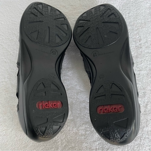 Rieker Women's Black Cutout Loafers Size 9 US/ EU 41 - Picture 8 of 12